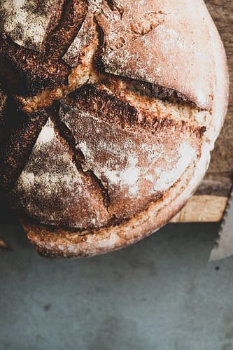 Homemade sourdough bread with starter recipe image
