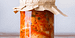 Vegan vegetarian kimchi in a jar fermenting away