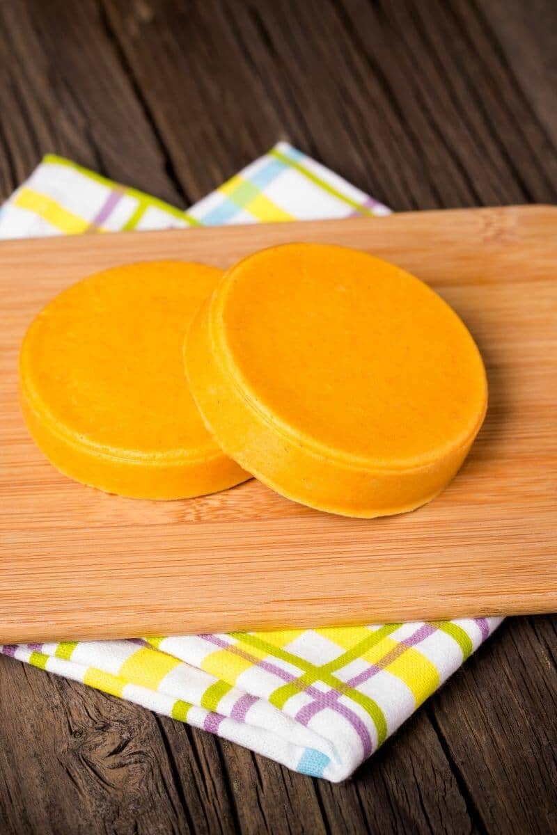 Vegan cheddar cheese block. Made from the best vegan cheddar cheese recipe. 